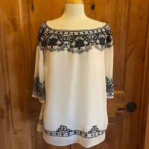 Vintage Collection white and blue tunic-M